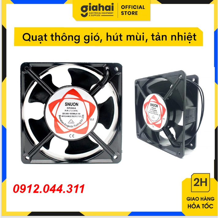 Quạt thông gió, hút mùi, tản nhiệt vuông 220V TBD19