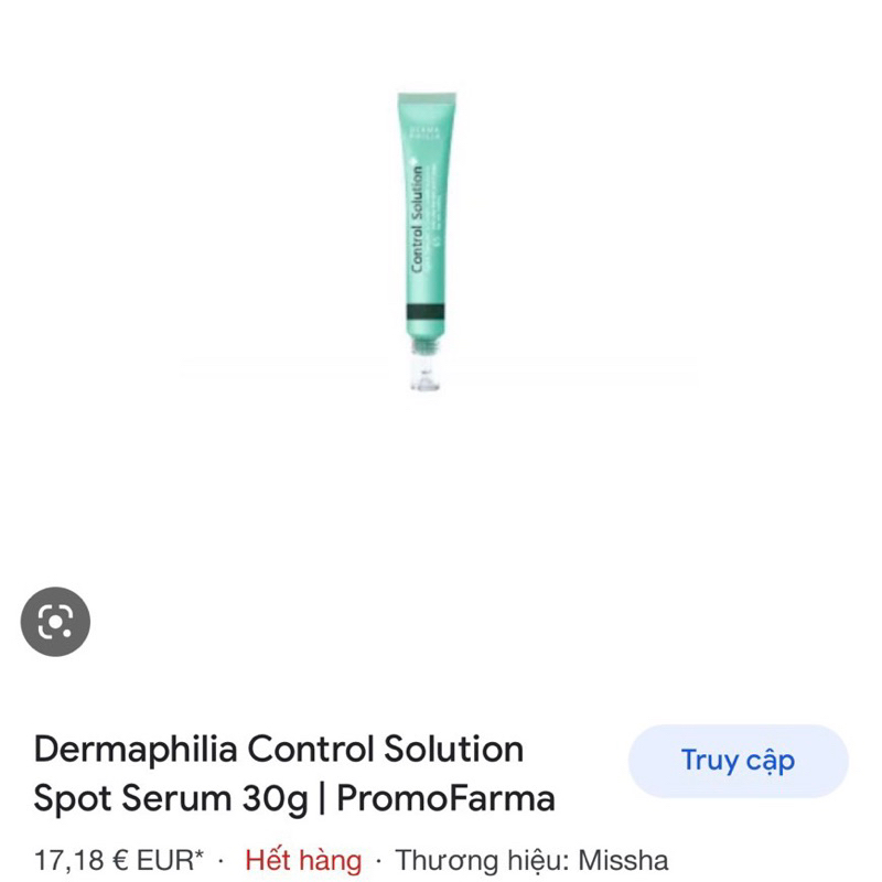 Tinh chất rau má  tr! mụn Dermaphilia Control Solution Serum