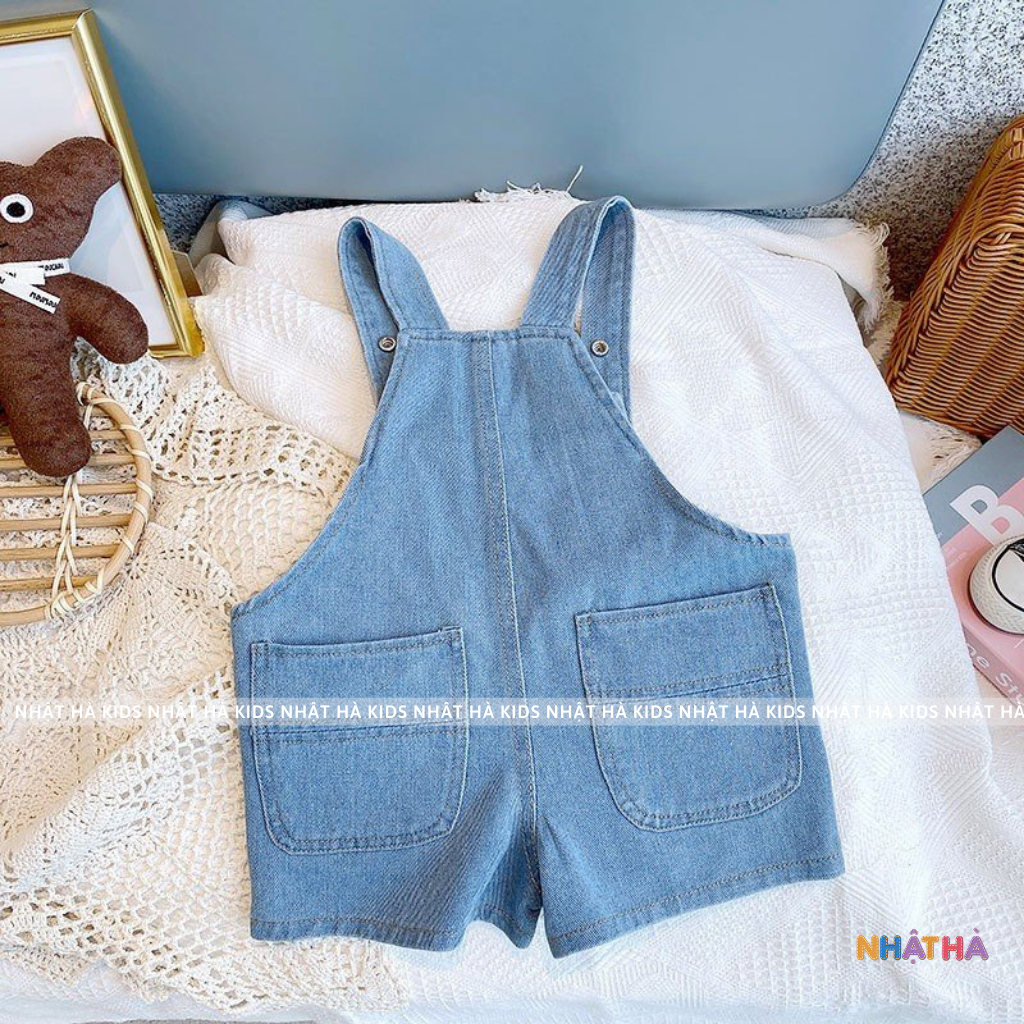 Combo yếm bò + Áo phông bé gái NHẬT HÀ B2 size đại 12-45kg siêu thoáng mát mùa hè