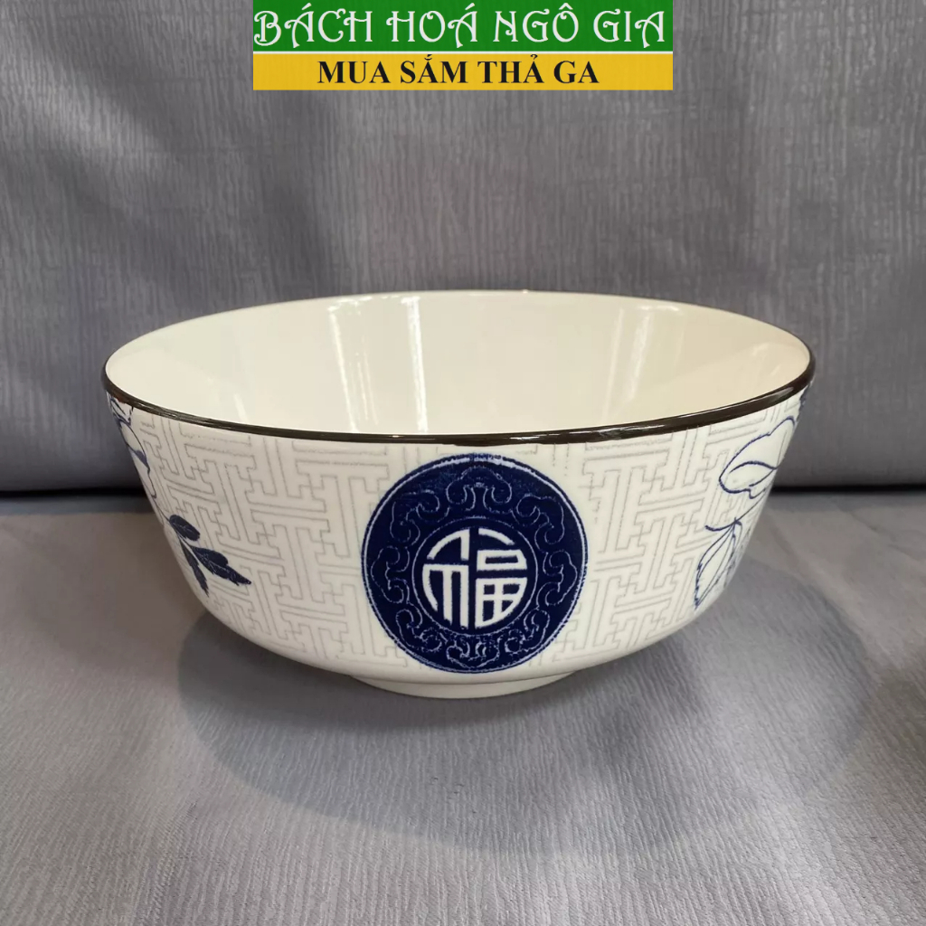 Tô gốm sứ hoa văn Chữ Phúc, đủ size, đủ loại tô bầu và tô thấp