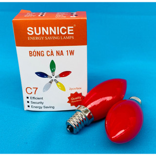 Bóng cà na 1w 2 cái /1 hộp màu đỏ