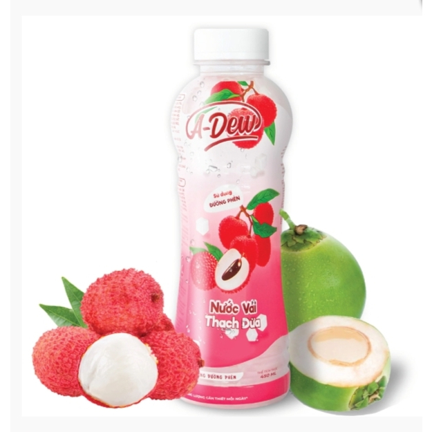 Nước trái cây Adew vị vải chai 450 ml