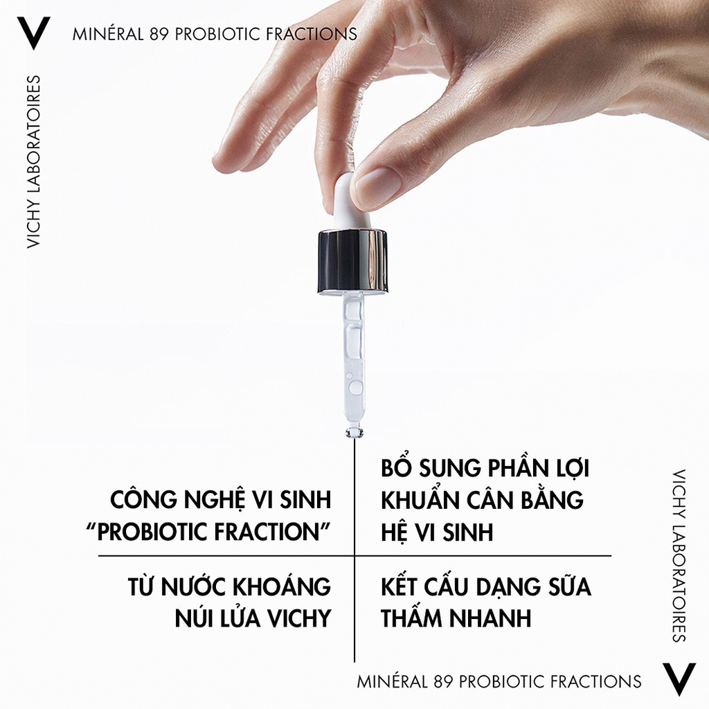 [VICHY] Tinh Chất Probiotic Giúp Tái Tạo & Giảm Căng Thẳng Làn Da Tức Thì Mineral 89 Probiotic Fractions 30/10ml