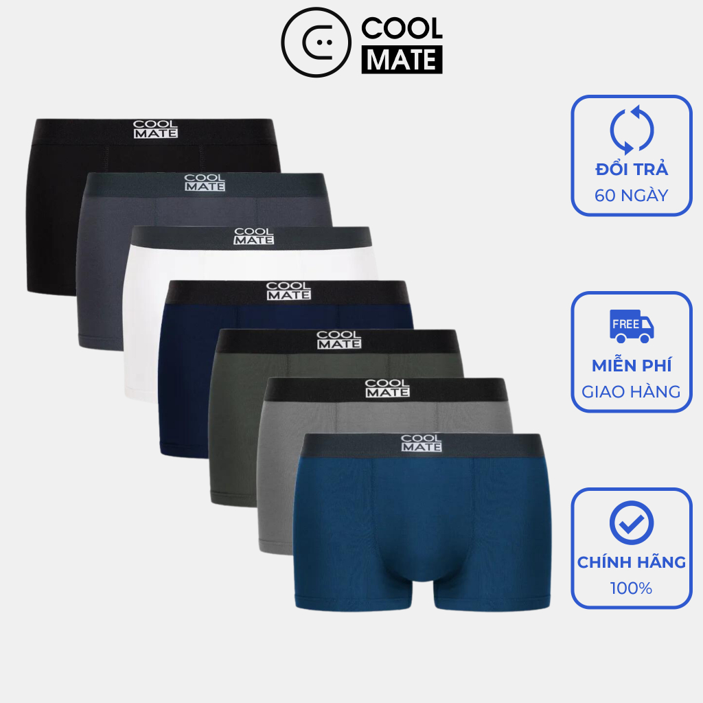 Combo 7 Quần Lót nam Trunk Bamboo kháng khuẩn - Thương hiệu Coolmate