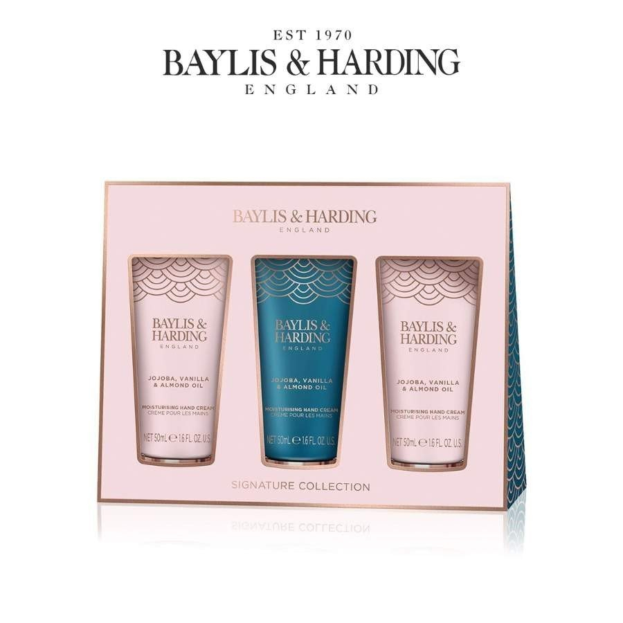 Bộ 3 món chăm sóc da tay Baylis&Harding hương Jojoba, Vanilla và dầu hạnh nhân
