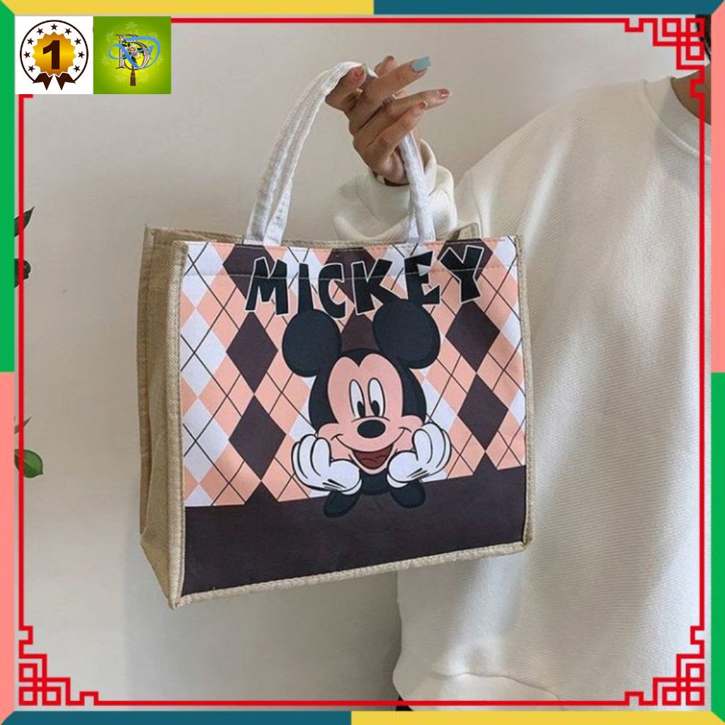 Túi xách nữ, túi vuông cầm tay hoạ tiết hình gấu màu trà sữa chất nỉ siêu cute phong cách hàn quốc.SIZE TO