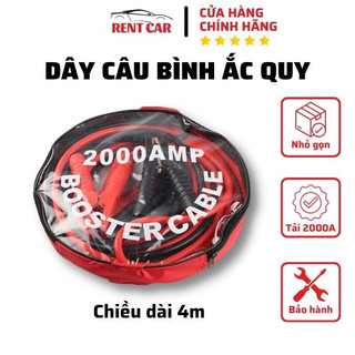 Dây câu kích bình ắc-quy 2000amp chiều dài 4m, lõi đồng, cứu hộ ô tô, xe hơi khẩn cấp