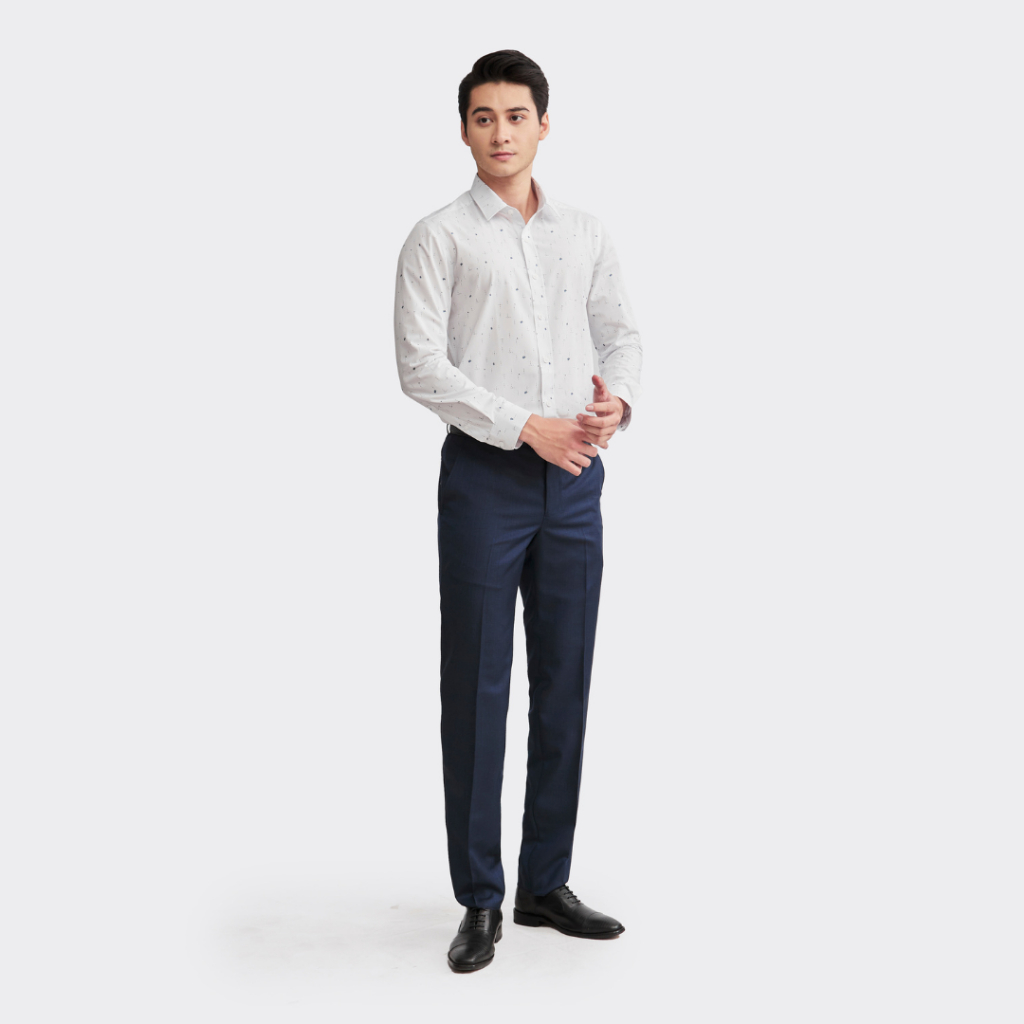 Áo sơ mi nam dài tay ARISTINO dáng Slim fit ôm vừa, họa tiết in thanh lịch, nhã nhặn - ALS16802