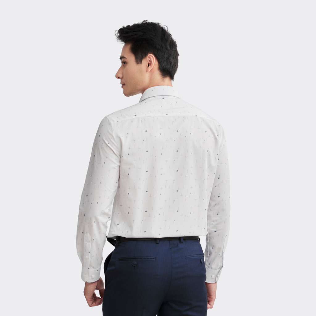 Áo sơ mi nam dài tay ARISTINO dáng Slim fit ôm vừa, họa tiết in thanh lịch, nhã nhặn - ALS16802