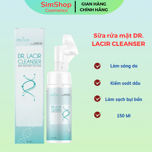 Sữa Rửa Mặt Dr. Lacir Cleanser, Kiềm Đầu, Dành Cho Da Nhẹ Cảm, Giúp Giảm Mụn, 150Ml, Hương Bạc Hà Simshop102