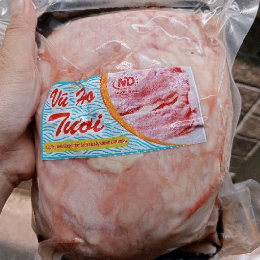 (Giao HCM)Vú heo nguyên tảng loại ngon 1kg, hàng tươi cấp đông