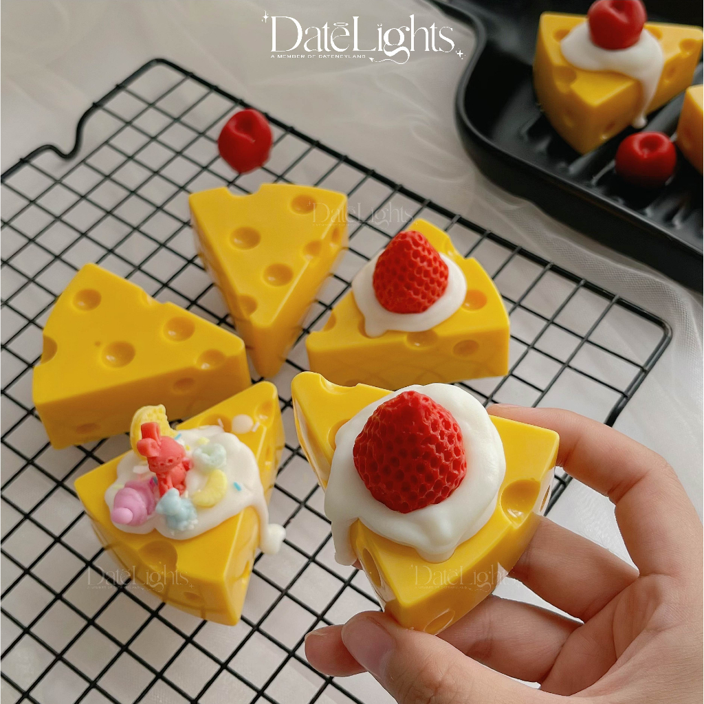 FREESHIP Nến sáp thơm hình Phô mai JUST SAY CHEESE -Datelights, DATENEYLAND. Trang trí, làm quà tặng