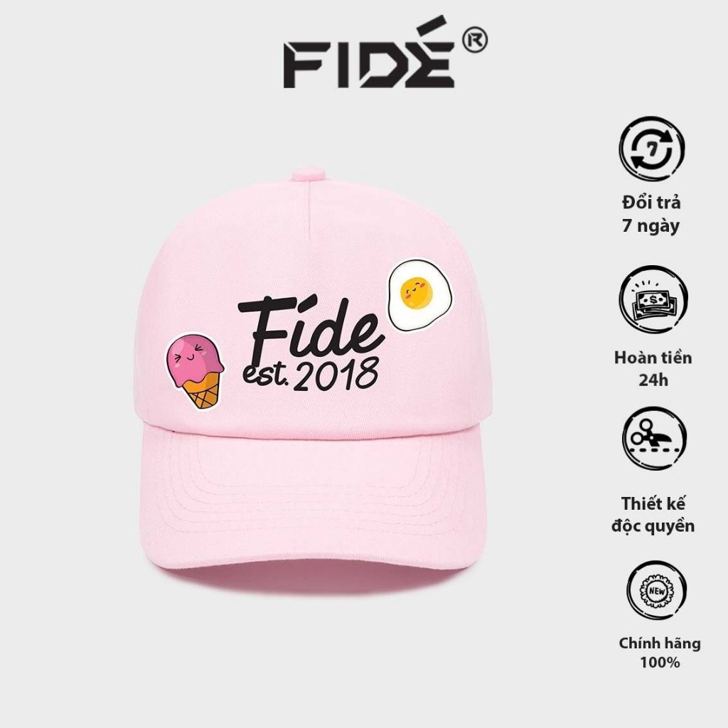 Mũ lưỡi trai FIDÉ - Nón kết FIDÉ unisex chính hãng FIDÉ 02 màu hồng