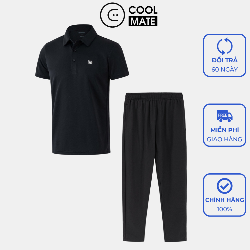 Set đồ bộ nam mặc hàng ngày Áo Polo Promax S1 và Quần Daily Pants - Thương hiệu Coolmate