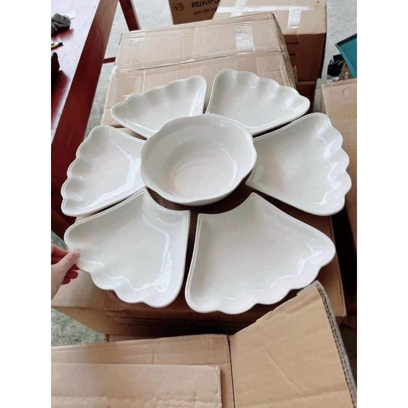 BỘ BÁT ĐĨA HOA MĂT TRỜI HÀNG LOẠI 1