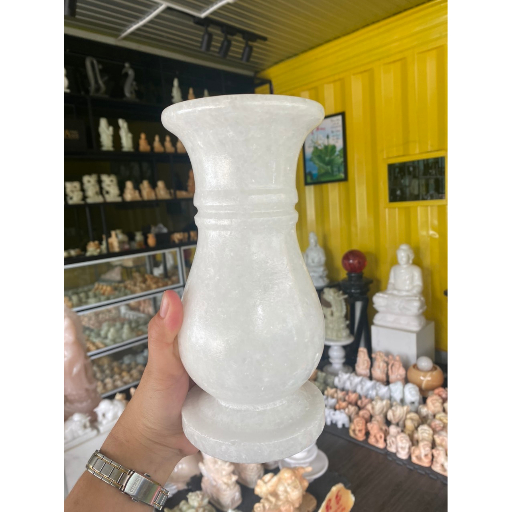 Bình Hoa Đá Non Nước | Bình Hoa Dâng Gia Tiên | Bình Hoa Đá Trắng