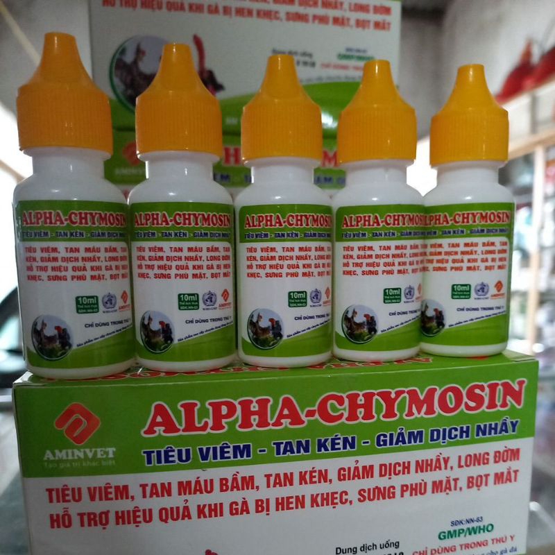 Alpha-Chymosin lọ 10ml tiêu viêm- tan kén- giảm dịch nhầy