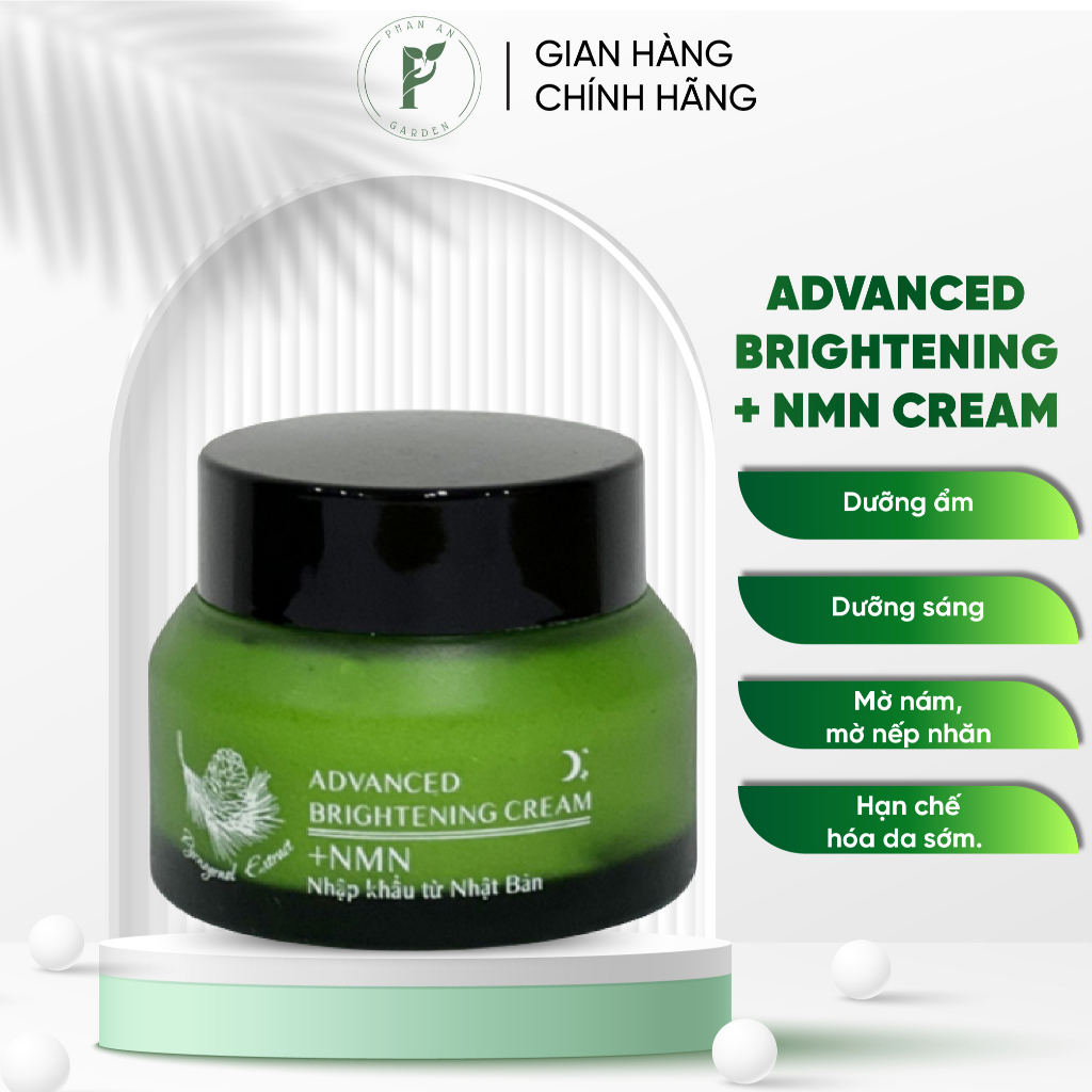 Kem dưỡng ẩm trắng da Advanced Brightening + NMN Cream cấp ẩm, làm mờ thâm nám trên da 30g