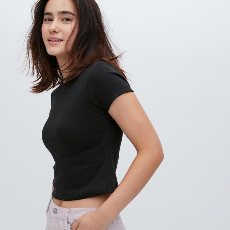 Áo thun croptop Baby tee Uniql0 Nhật