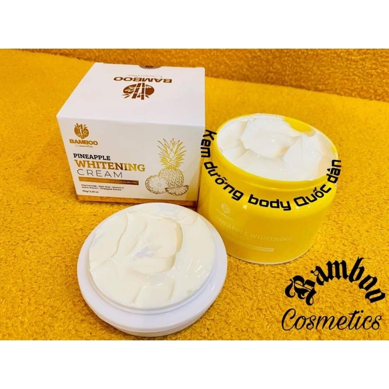 KEM BODY PINEAPPLE WHITENING CREAM BAMBOO, mẫu 2023