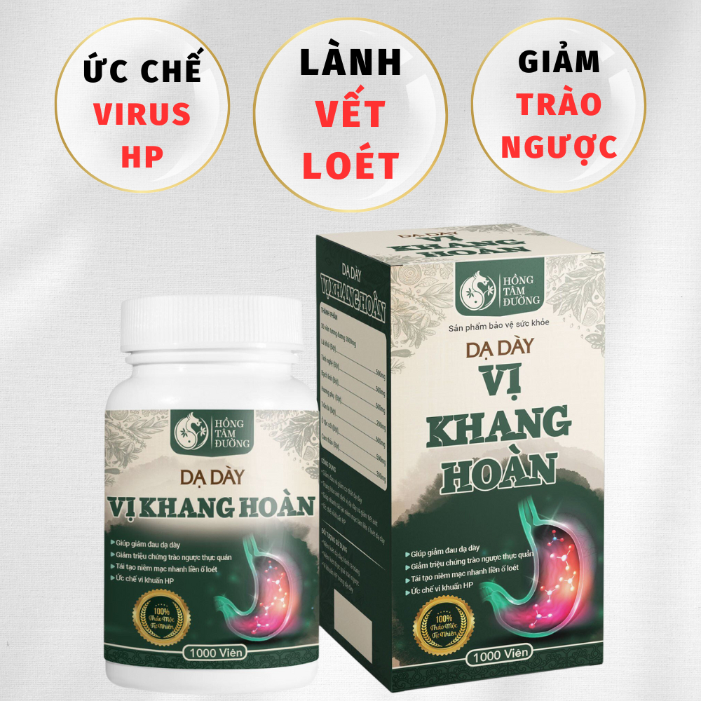 Viên uống trào ngược dạ dày KHANG VỊ HOÀN, giúp giảm đau dạ dày