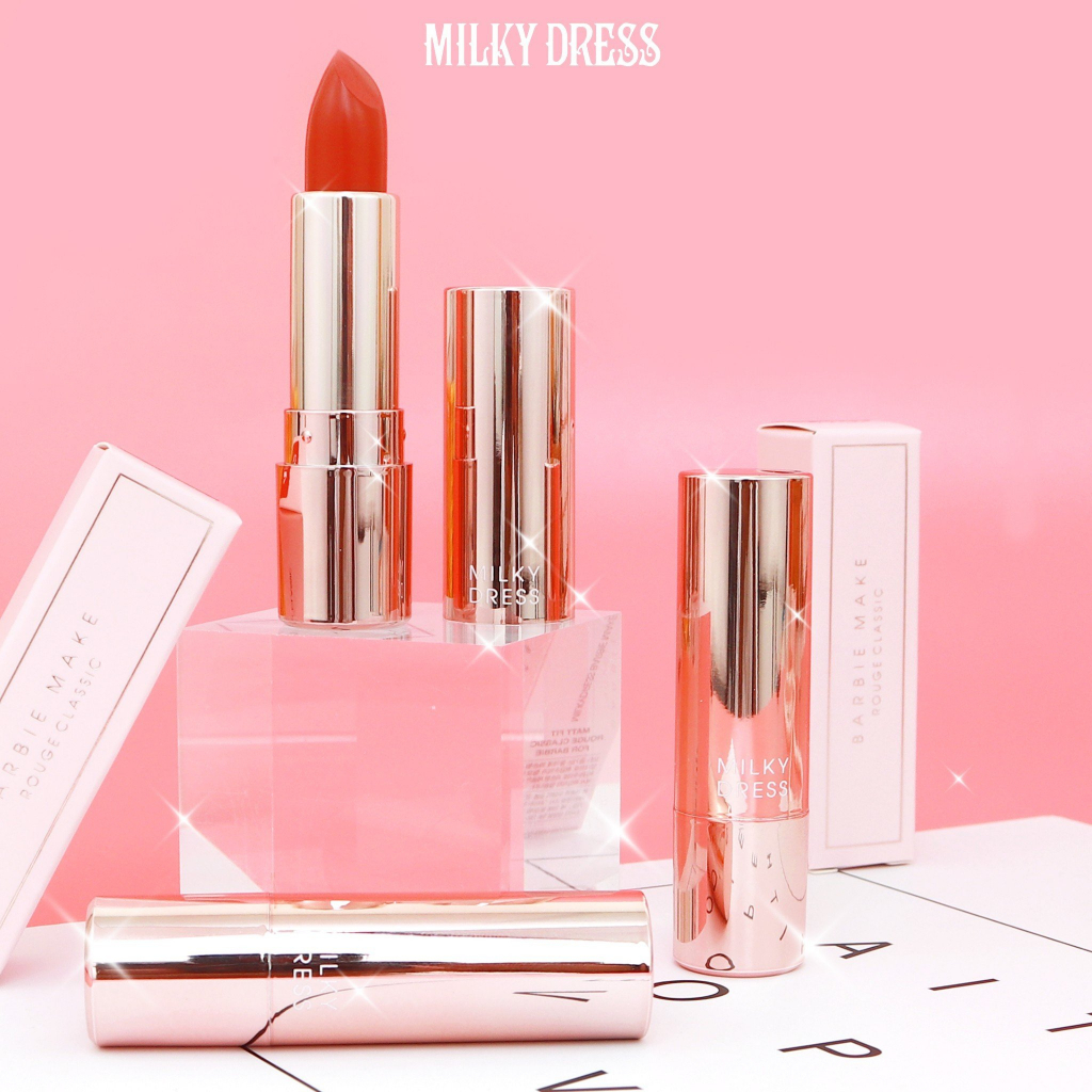 Son thỏi lì Milky Dress Barbie Make Rouge Classic