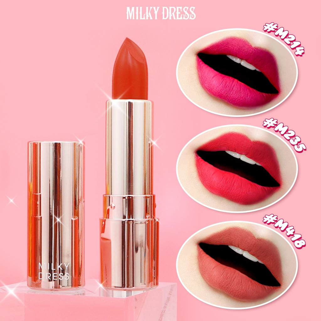 Son thỏi lì Milky Dress Barbie Make Rouge Classic