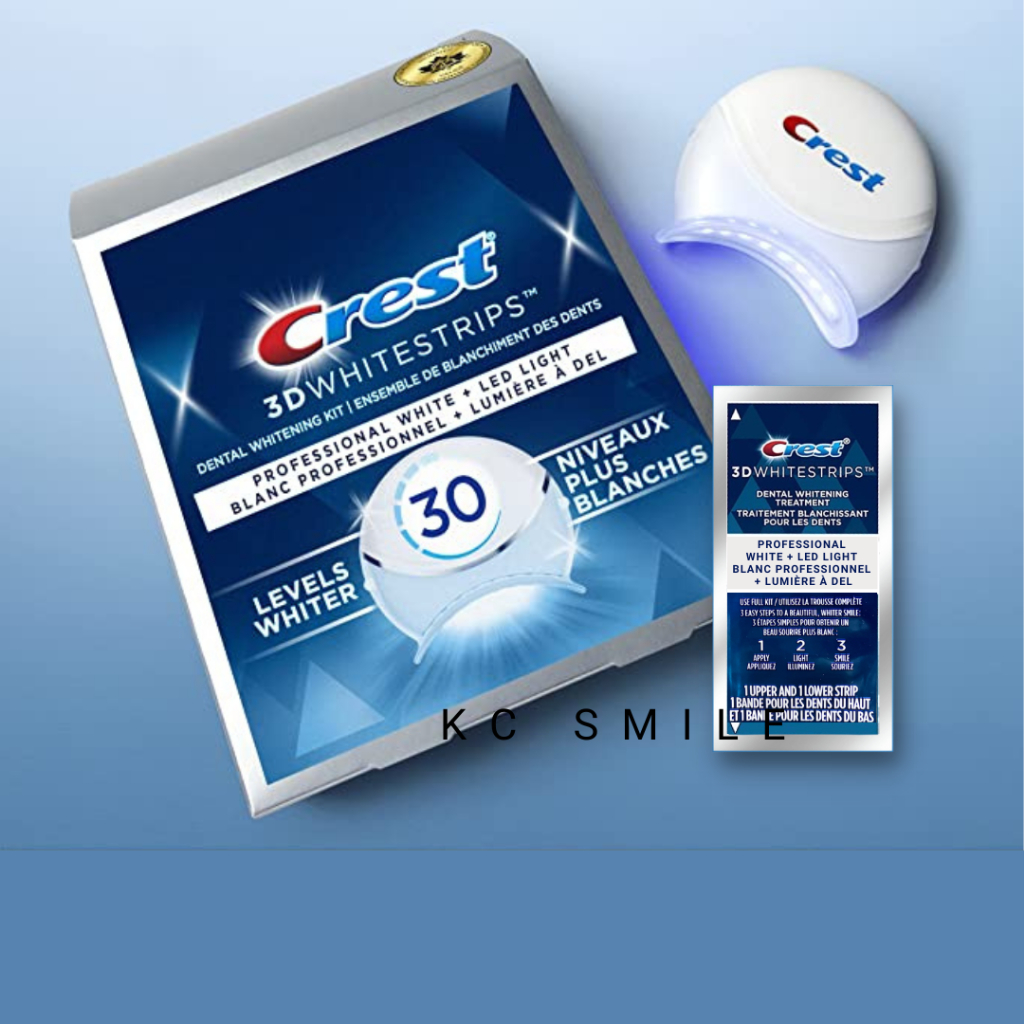 Đèn chiếu tẩy trắng răng Crest Led light và Miếng dán trắng răng Crest - Làm trắng nhanh và hiệu quả hơn