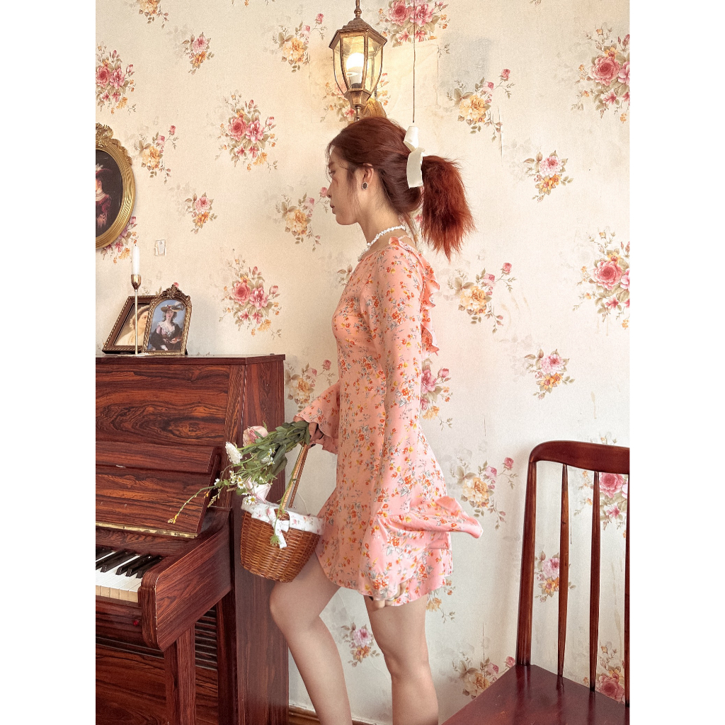 Đầm hở lưng hoạ tiết hoa nhí Cupid Dress Gem Clothing SP060799