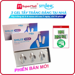 Bộ 3 ống Gel tẩy trắng răng tại nhà Smilee | Chỉ 20p sử dụng, răng bật trắng 6 tone sau 7 ngày