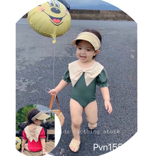 Đồ bơi bikini cho bé gái lưng đan dây