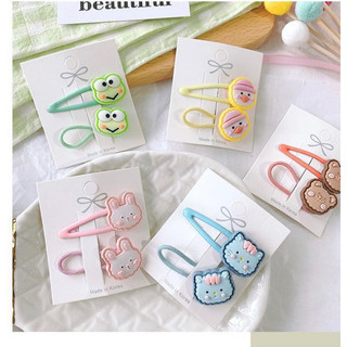 Set 2 Kẹp tóc và thun cột tóc cho bé gái dễ thương