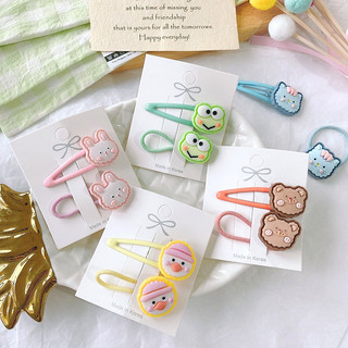 Set 2 Kẹp tóc và thun cột tóc cho bé gái dễ thương