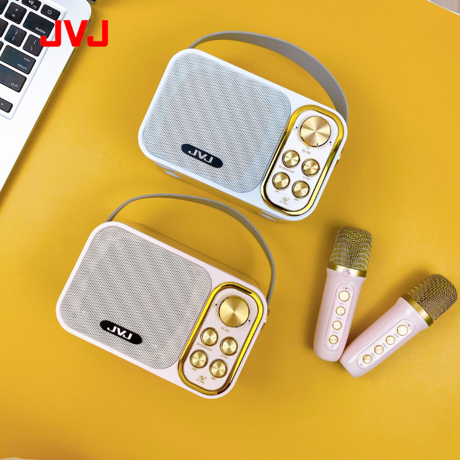 Loa bluetooth mini karaoke kèm mic JVJ YS-105 Không dây, kèm 2 mic hát công suất 10W - Bảo hành chính hãng 06 Tháng
