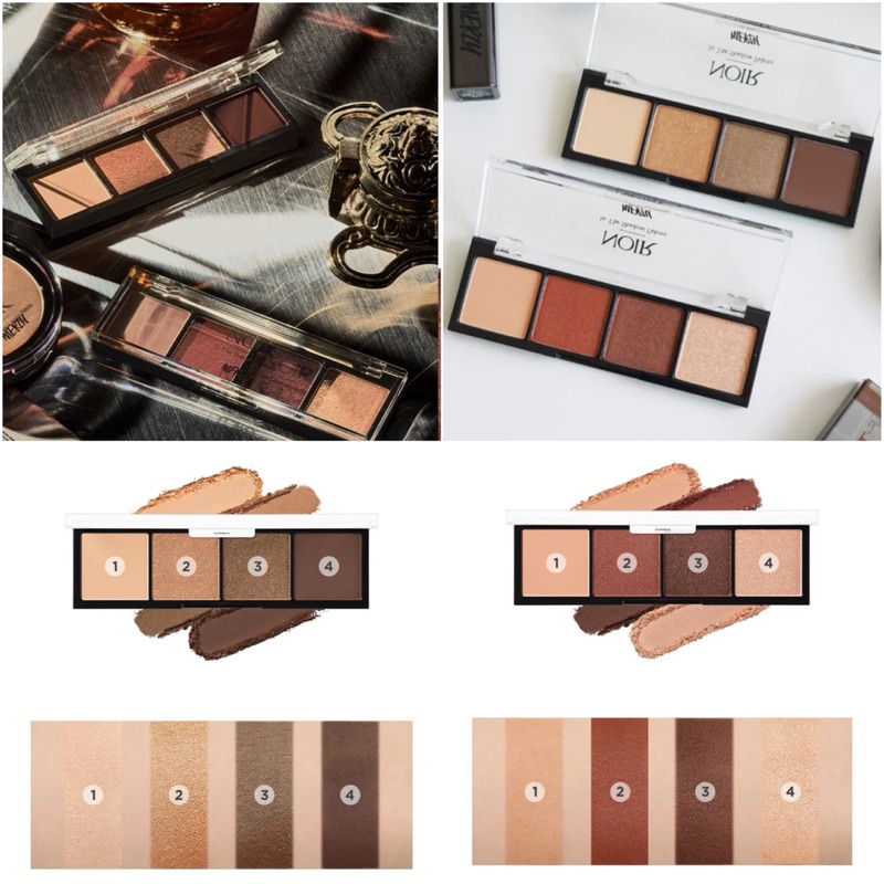 🥰Bảng Phấn Mắt 4 Ô Merzy Noir In The Shadow Palette 6,7g💃