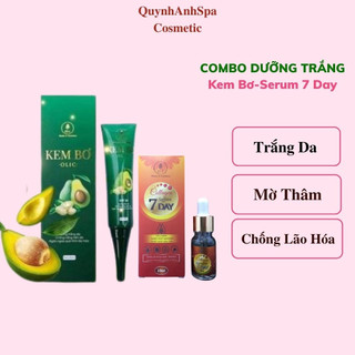Combo Kem Bơ Serum 7day olic, Bộ đôi tái sinh làn da bí kíp xóa sổ mọi khuyết điểm trên da