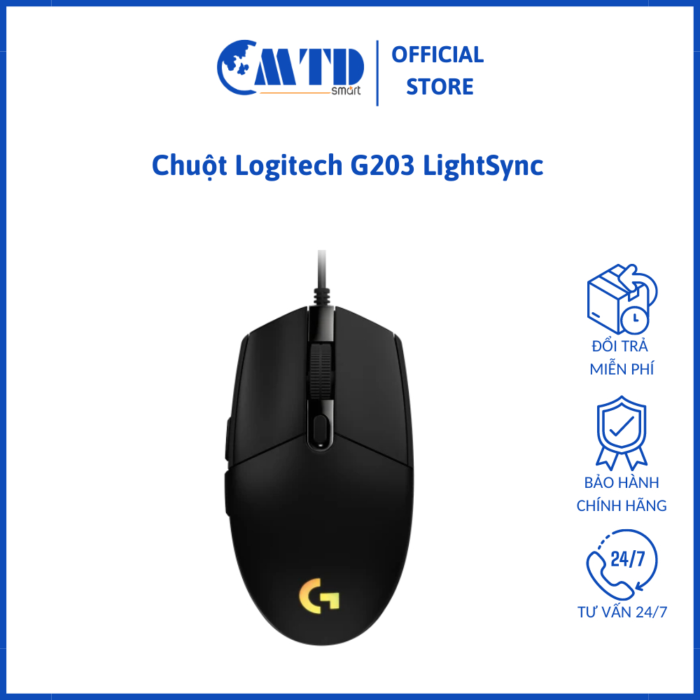 Chuột Logitech G203 LightSync– Bảo Hành 12 Tháng