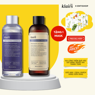 Toner Klairs Nước hoa hồng dưỡng ẩm và làm mềm da Supple Preparation Toner 180ml (có mùi, không mùi)