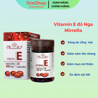 Vitamin E 400mg Đỏ Nga Lifevit Mirrolla simshop102