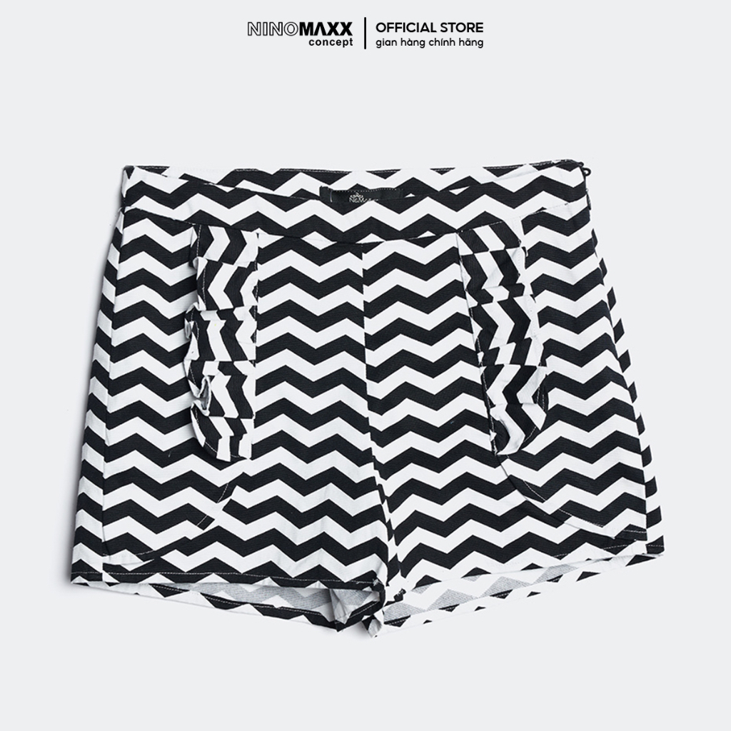 [Mã SGTTC30K giảm 30K] N&M Quần short kẻ sọc Nữ cotton co giãn nhẹ 1807128