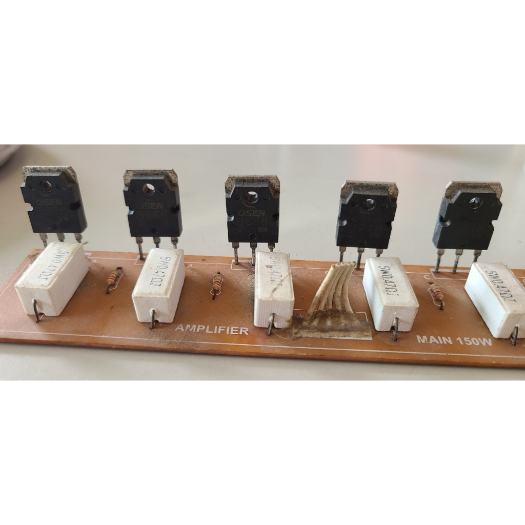 Mạch gắn sẳn 6 con công suất và điện trở 5w-0,47 ôm