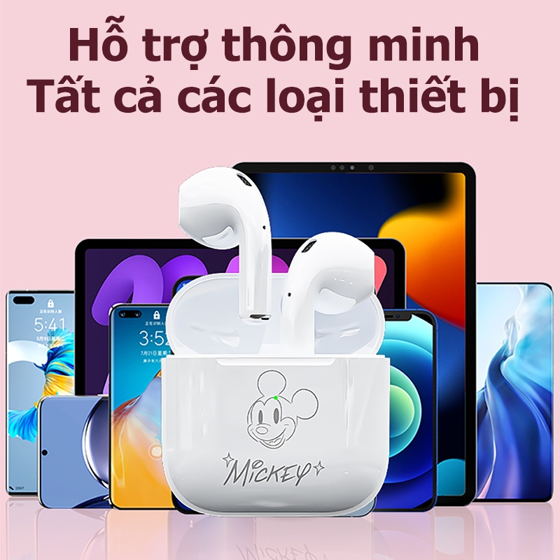 Tai Nghe Nhét Tai Không Dây LENOVO L4 Disney Dáng Vuông Bluetooth 5.2 Âm Thanh Hifi Tích Hợp Micro - LC Design
