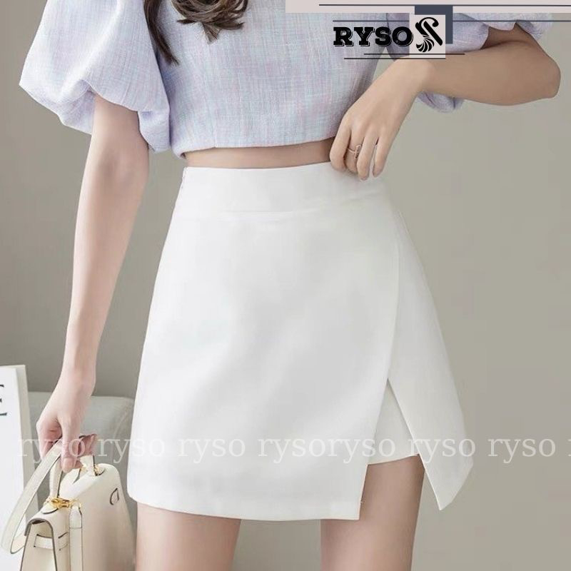 Chân váy chữ A xẻ 1 bên công sở dáng ngắn có quần trong dày dặn phong cách Hàn Quốc thanh lịch nhiều mẫu//annhien1111
