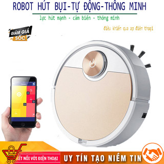 Robot hút bụi lau nhà es06,máy hút bụi tự động. lực hút cực mạnh, điều khiển qua app điện ,lau hút sàn nhà tự động