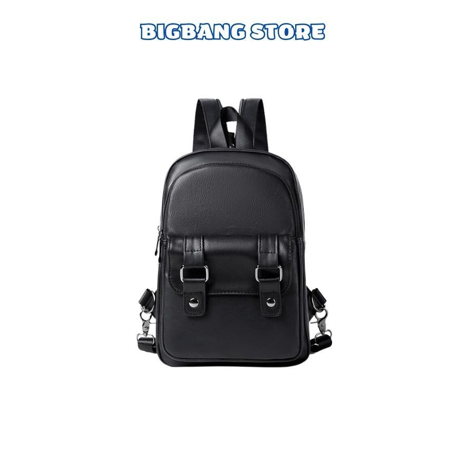 Balo da thời trang chất liệu da PU cao cấp, balo đi học nam nữ, đựng vừa laptop 15.6 inch - Bigbang Store