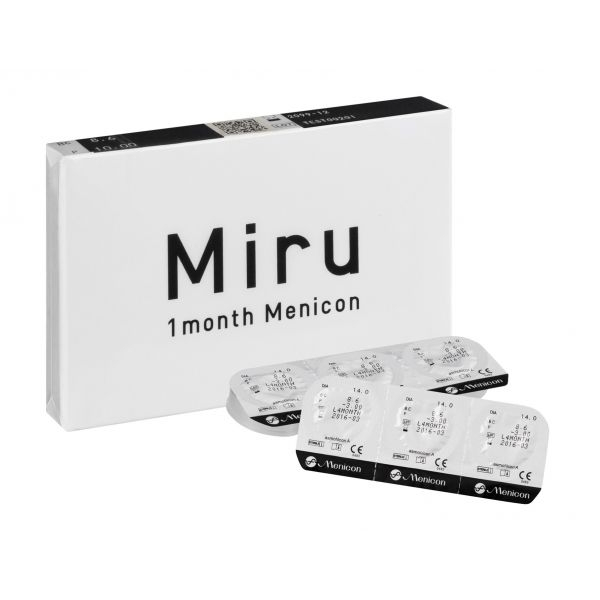 kính áp tròng 1 tháng Menicon Miru 1 Month Silicon hydrogel