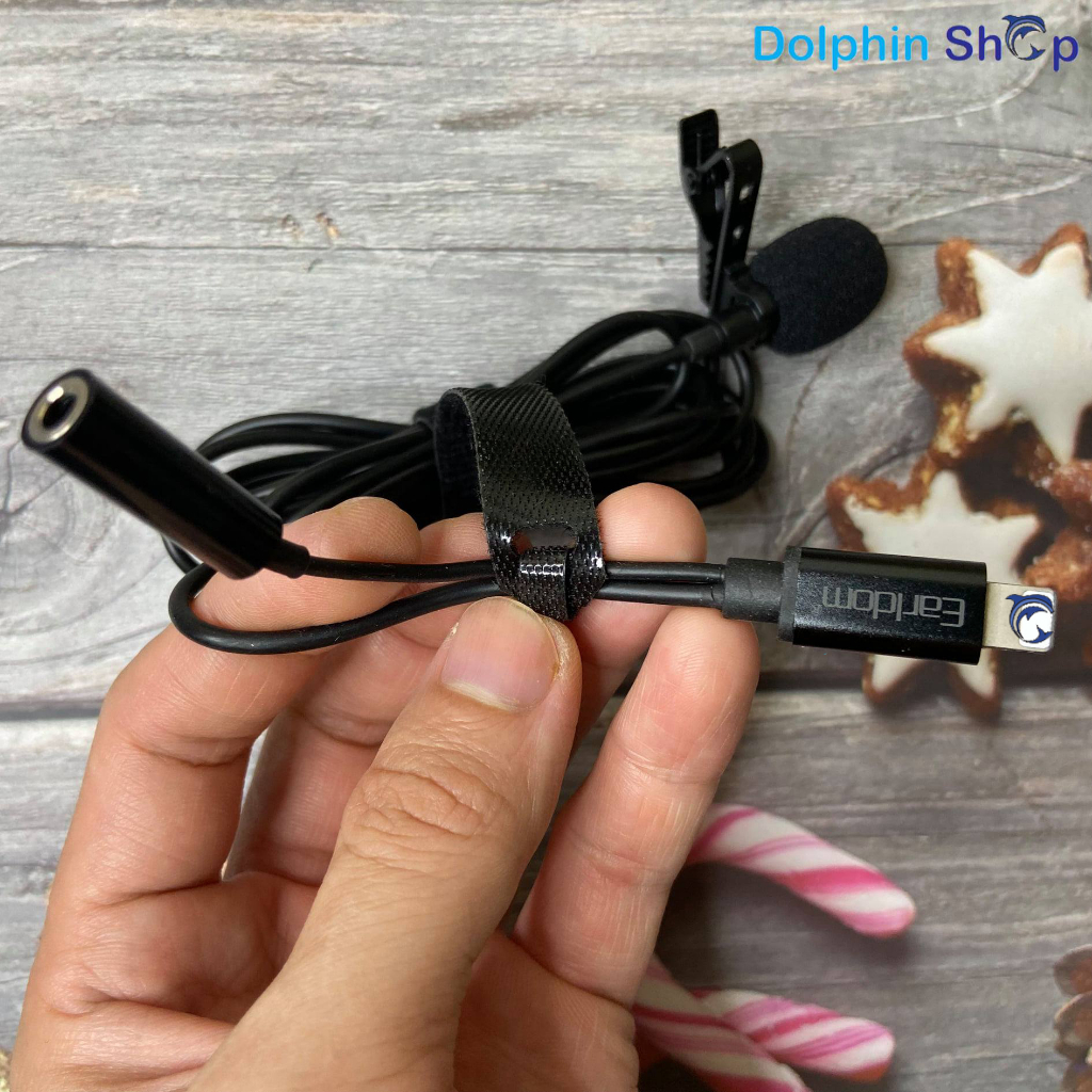 Mic Thu Âm Cài Áo Cho 7 => 14 Pro Max Earldom E40 Kèm Jack Cắm Tai Nghe 3.5mm Thu Âm Trong Trẻo