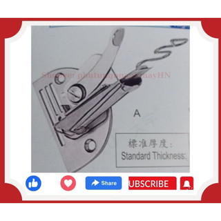 Cữ may viền chun, viền gấp đôi DayU 126 cho máy may 1 kim công nghiệp, Cữ gấp đôi đầu vào 22mm