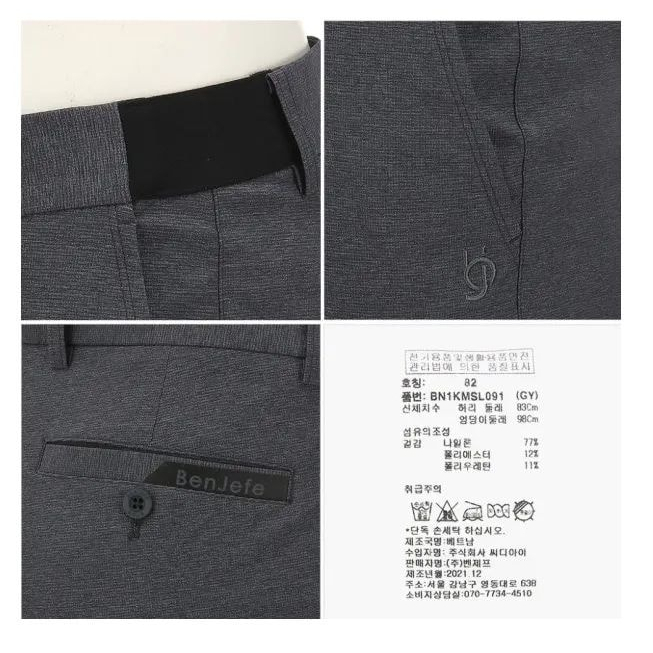 Quần dài golf BENJEFE , dáng slim fit gọn gàng , chất liệu co dãn 4 chiều
