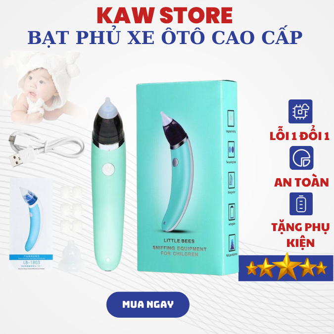 Máy hút mũi KAW-Little Bee cho bé cầm tay không gây khó chịu cho bé, an toàn sử dụng